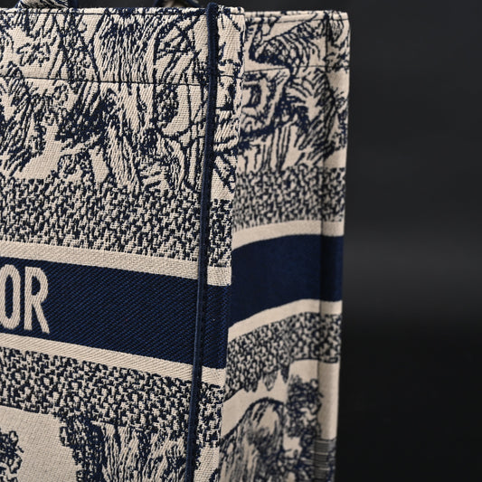 Dior Book Tote Bag – Blue Toile de Jouy Embroidery