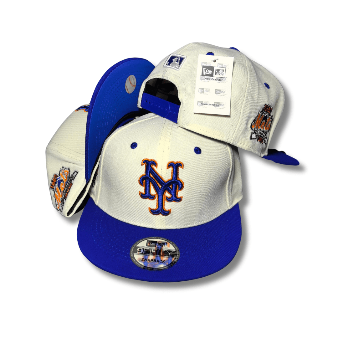 New York Mets White and Blue with 2000 Subway Series Patch – Snapback Cap
