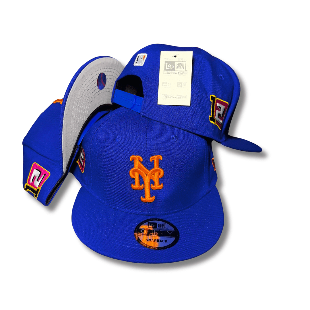 New York Mets Royal Blue with 12-Time Champions Patch – Snapback Cap