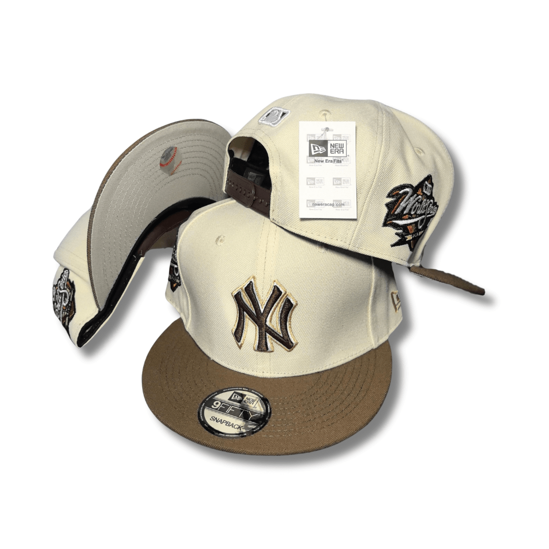 New York Yankees New Era 9Fifty with World Series Side Patch Cream and Brown – Snapback Cap
