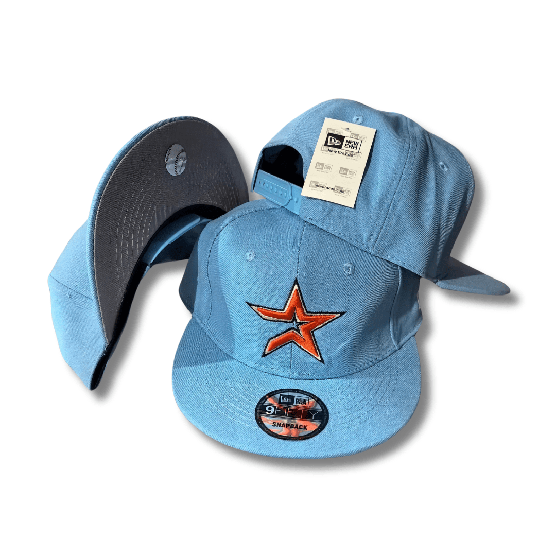 Houston Astros New Era 9FIFTY Light Blue with Orange Star Logo - Snapback Cap