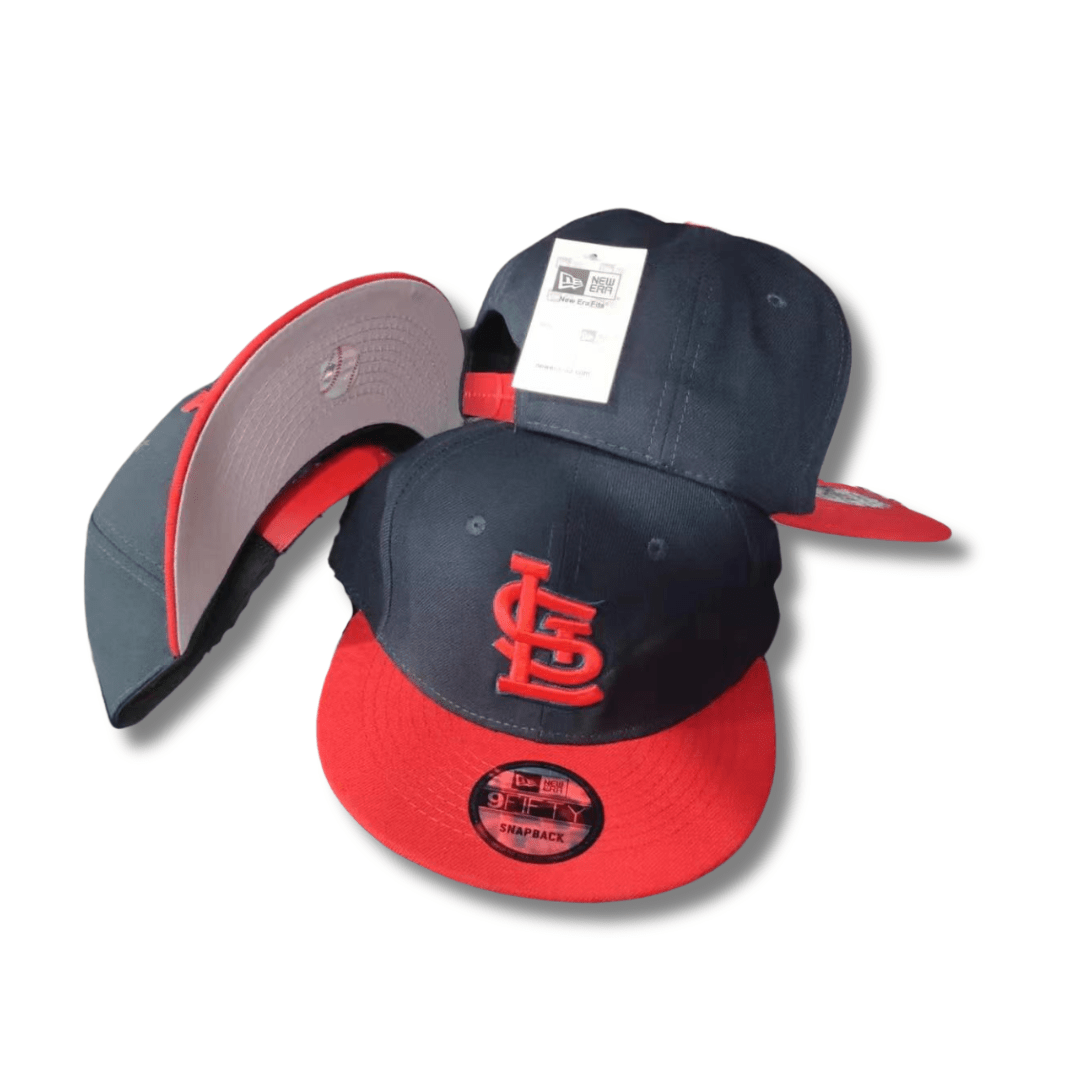 St. Louis Logo with Two-Tone Design Navy Blue and Red – Snapback Cap