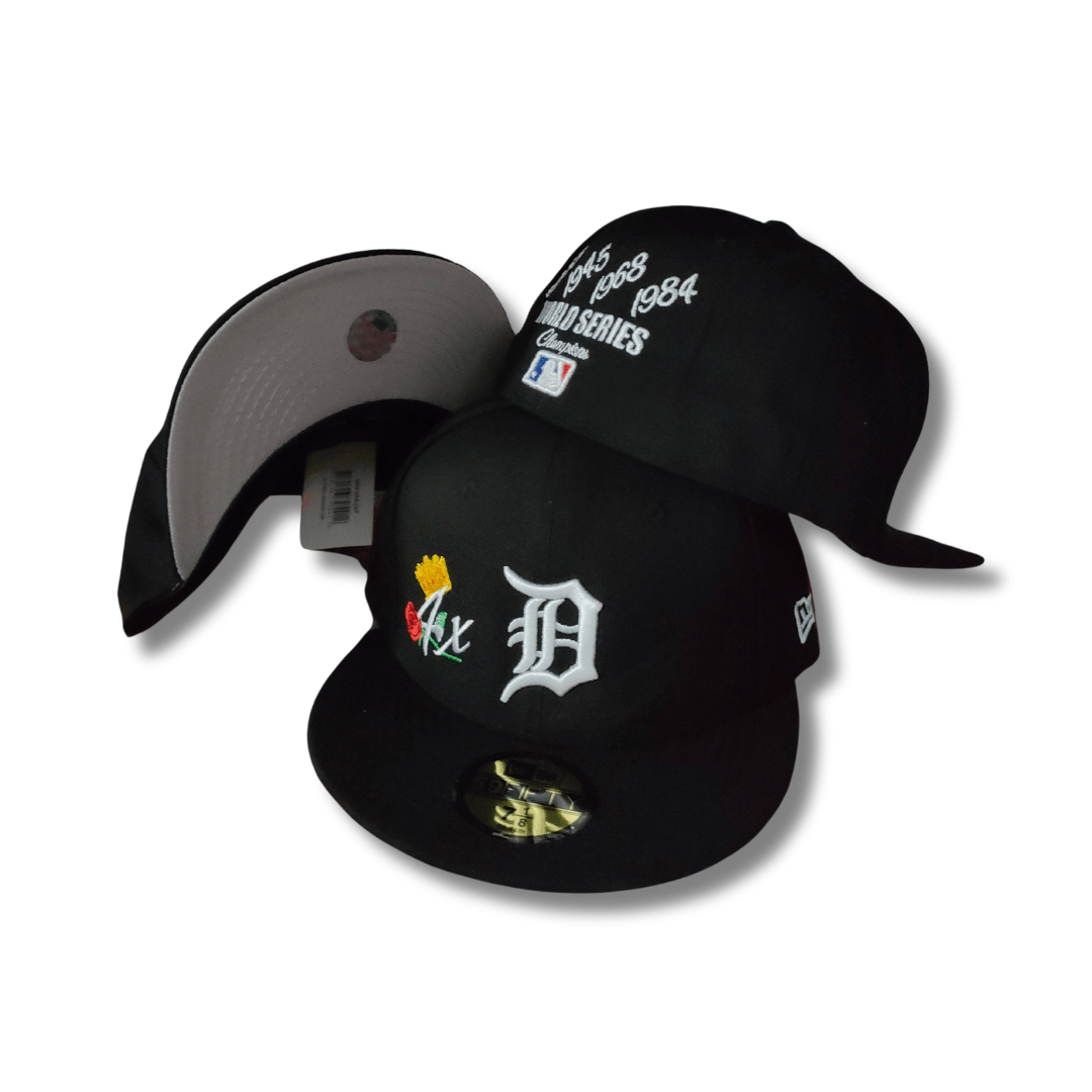 Detroit Tigers 4x World Series Champions Black – Fitted Cap