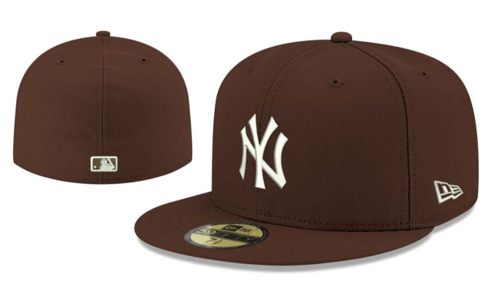 New York Yankees MLB Fitted Cap – Classic Brown with White Logo
