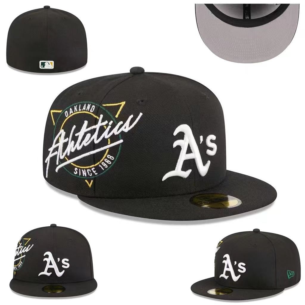 Oakland Athletics “Since 1968” Fitted Hat – Black with White and Green Accents