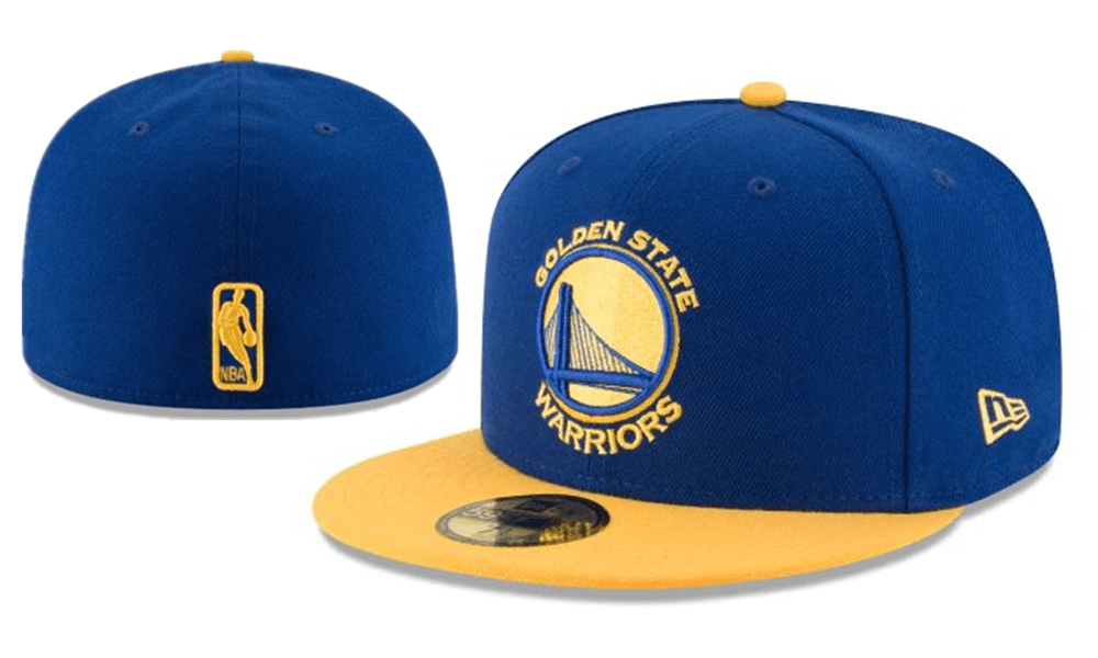 Golden State Warriors NBA Snapback Cap with Embroidered Logo and Yellow Brim – Blue