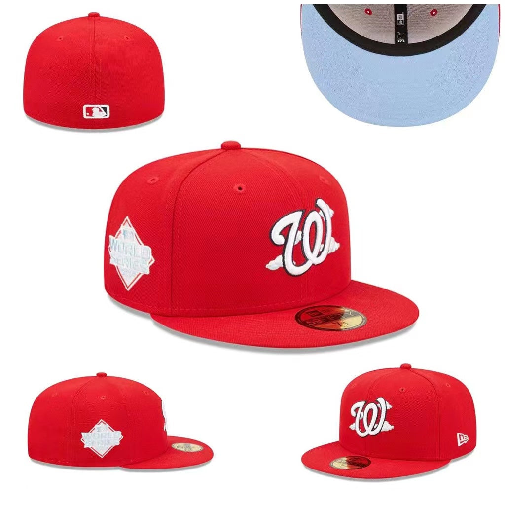 Washington Nationals Red Fitted Hat with World Series Patch