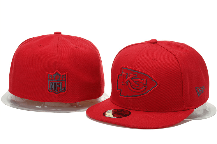 Red Kansas City Chiefs Snapback Hat with Embroidered KC Logo