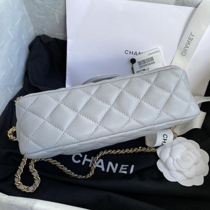 Chanel Pearl Crush Mini Flap Bag Gray