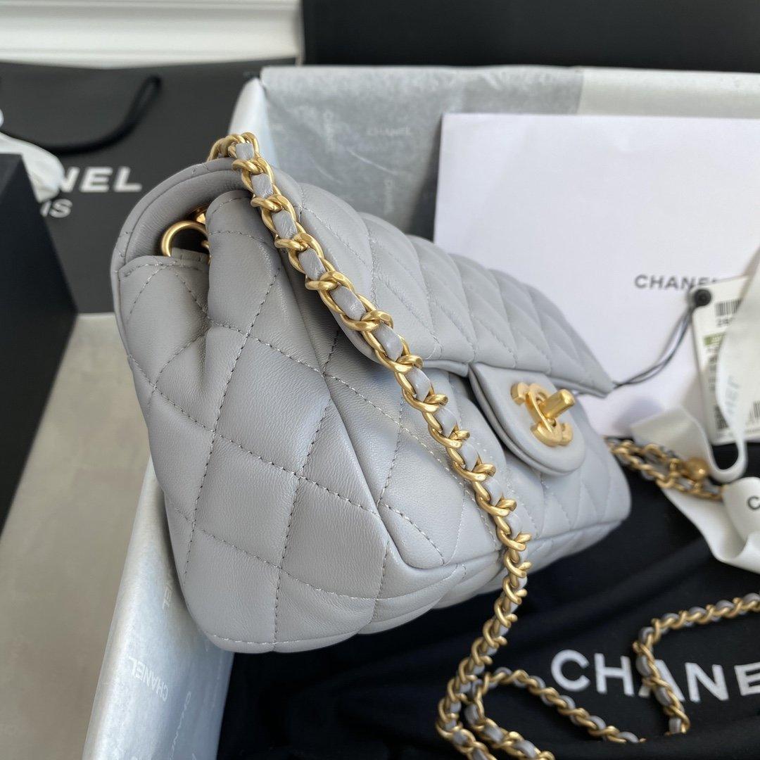 Chanel Pearl Crush Mini Flap Bag Gray