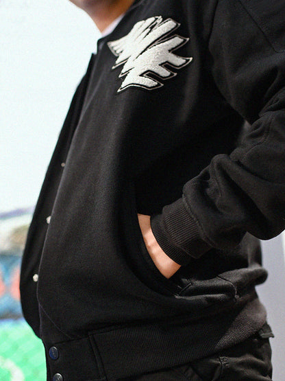 REPRESENT Evo Legacy : Unisex Black Varsity Jacket