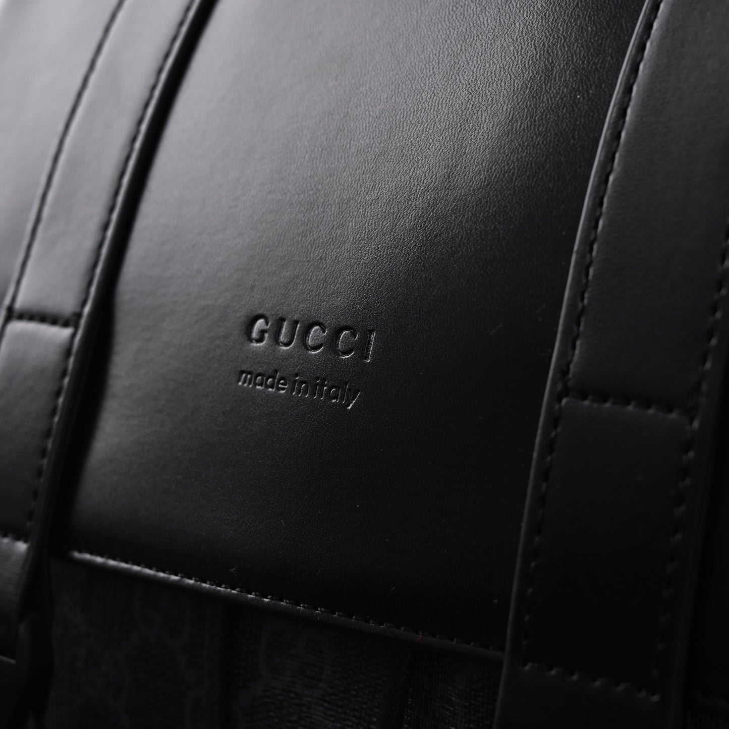 Gucci GG Supreme Monogram Backpack with Web Stripe