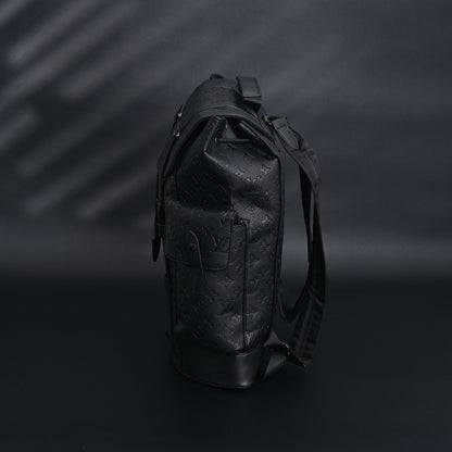 Louis Vuitton Christopher PM Backpack Monogram Shadow Black Leather