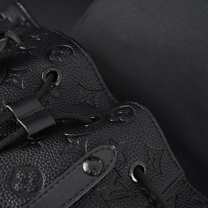 Louis Vuitton Christopher PM Backpack Monogram Shadow Black Leather