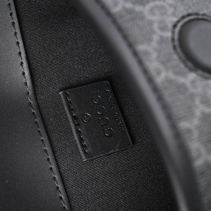 Gucci Ophidia GG Supreme Belt Bag – Black/Grey with Web Strap