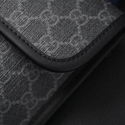 Gucci Ophidia GG Supreme Belt Bag – Black/Grey with Web Strap