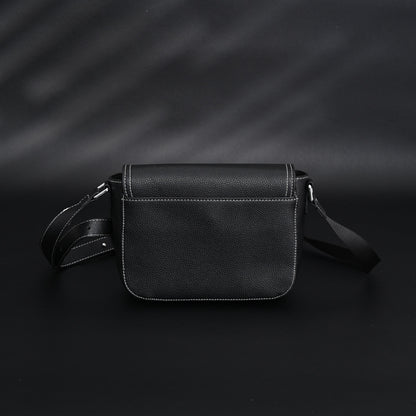 Dior Saddle Crossbody Bag – Black Grained Calfskin with Silver-Tone Hardware