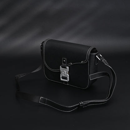 Dior Saddle Crossbody Bag – Black Grained Calfskin with Silver-Tone Hardware