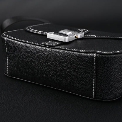 Dior Saddle Crossbody Bag – Black Grained Calfskin with Silver-Tone Hardware