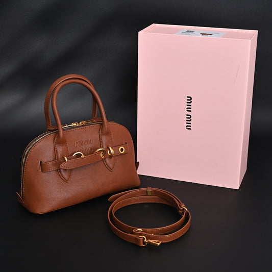 Gucci Horsebit 1955 Brown Leather Top Handle Bag