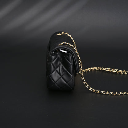 Chanel Classic Flap Mini Bag – Black Quilted Lambskin with Gold-Tone Hardware