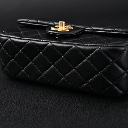 Chanel Classic Flap Mini Bag – Black Quilted Lambskin with Gold-Tone Hardware