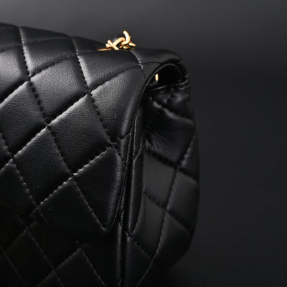 Chanel Classic Flap Mini Bag – Black Quilted Lambskin with Gold-Tone Hardware