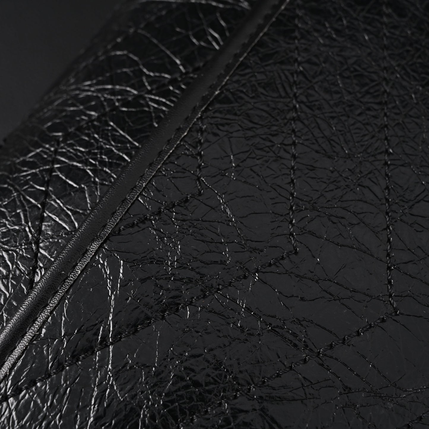 Saint Laurent Niki Medium Black Crinkled Leather Shoulder Bag