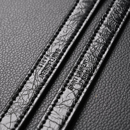 Saint Laurent Niki Medium Black Crinkled Leather Shoulder Bag