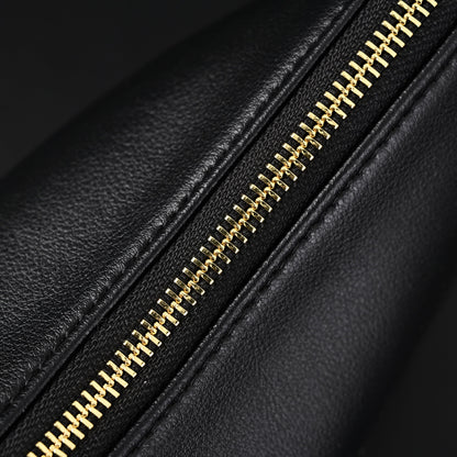 Prada Cleo Black Brushed Leather Shoulder Bag