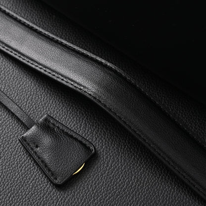 Prada Cleo Black Brushed Leather Shoulder Bag