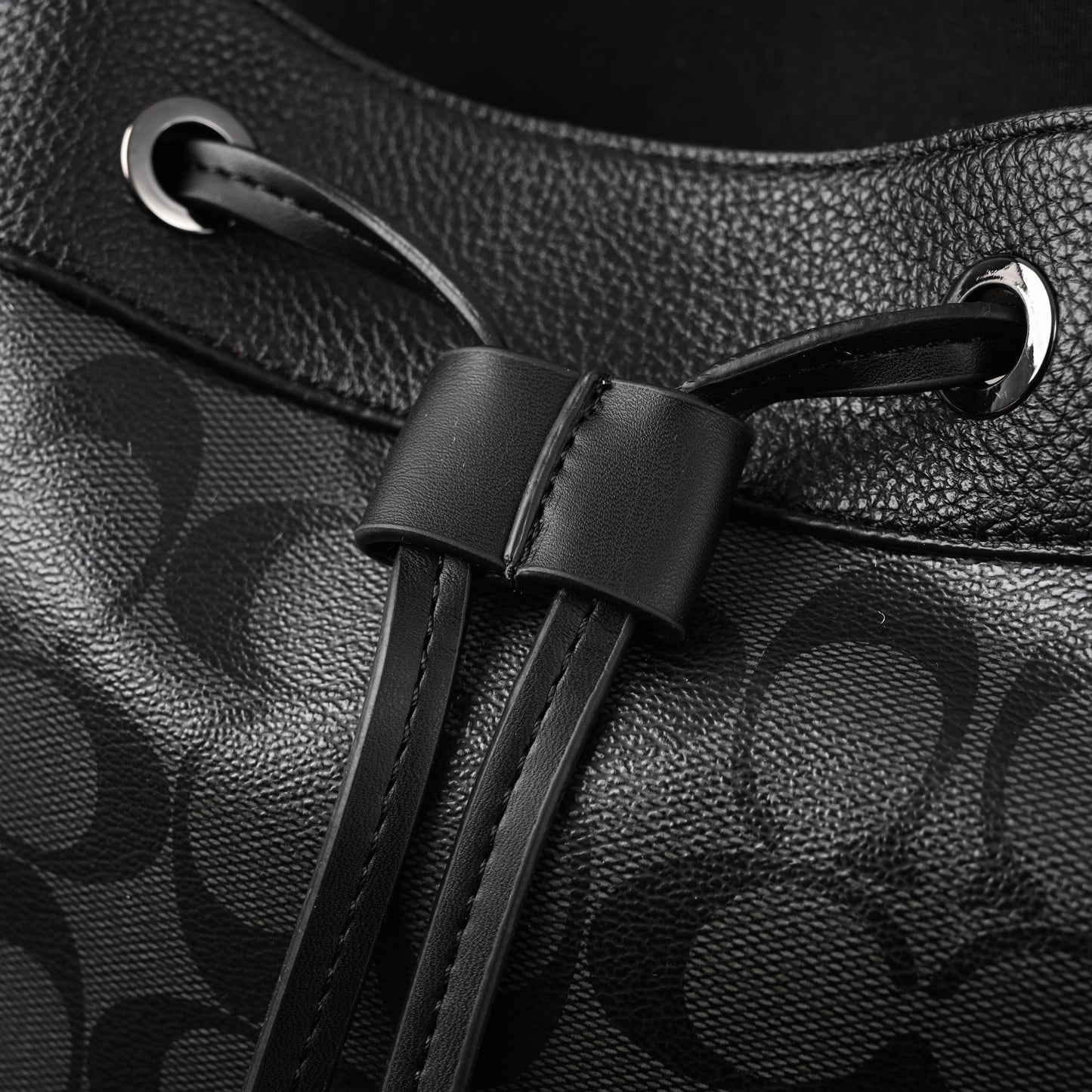 Coach Men’s Leather Backpack – Black Signature Canvas