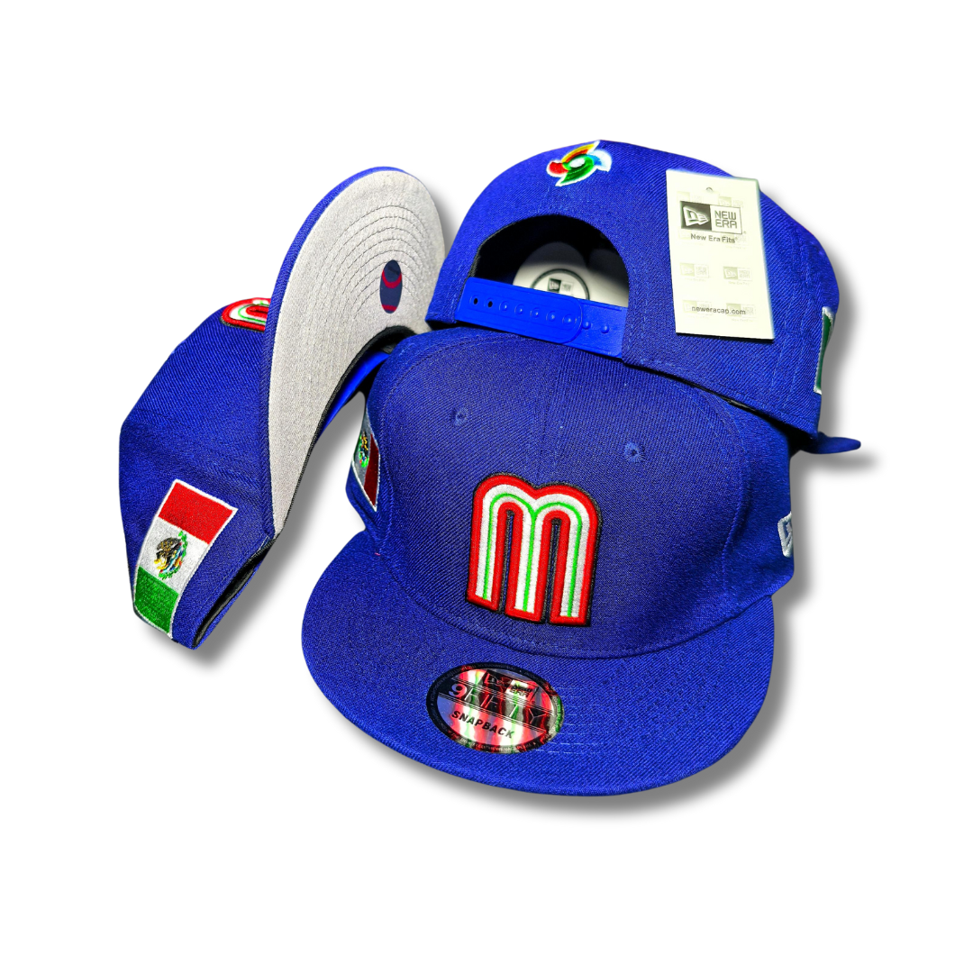 New Era 59Fifty Mexico World Baseball Classic Hat Blue – Snapback Cap