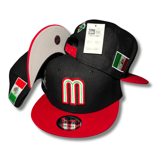 New Era 59Fifty Mexico World Baseball Classic Hat Black, Red – Snapback Cap