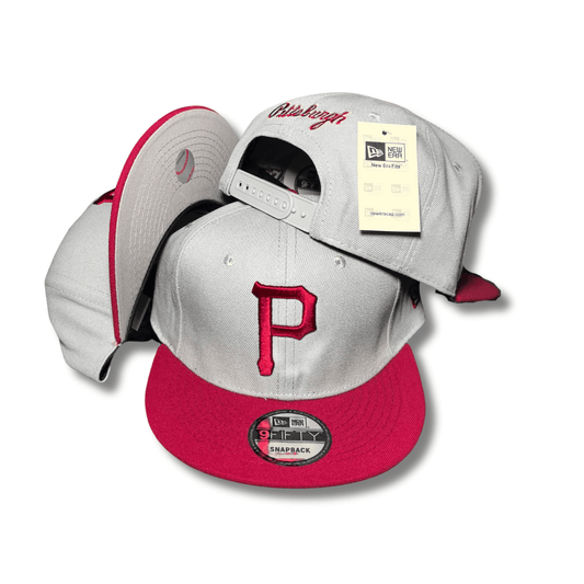 Pittsburgh Pirates New Era 9FIFTY Adjustable Snap Gray and Red - Snapback Cap