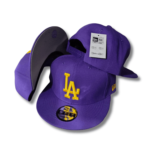 Los Angeles Dodgers Purple with Yellow Embroidered Logo – Snapback Cap