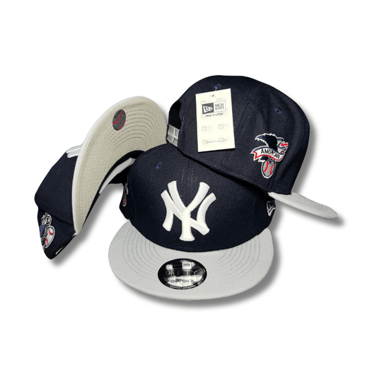 New York Yankees 9FIFTY with Side Patch Navy and Gray – Snapback Cap