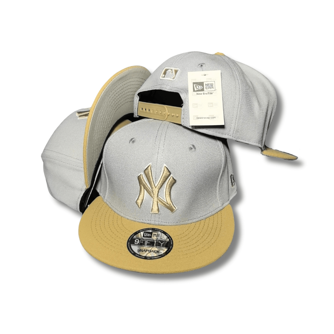 New York Yankees 9FIFTY with Gold Logo Gray and Gold – Snapback Cap