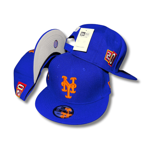 New York Mets Blue Side Patch Embroidery with Classic Orange Logo – Snapback Cap