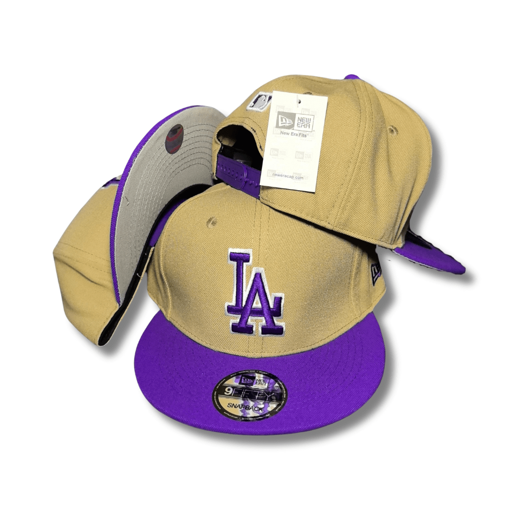 Los Angeles  Gorra Dodgers Beige and Purple New Era 9Fifty - Snapback Cap