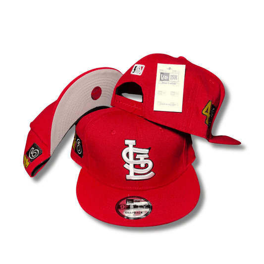 St. Louis Cardinals 9FIFTY Vibrant Red with Embroidered Logos – Snapback Cap