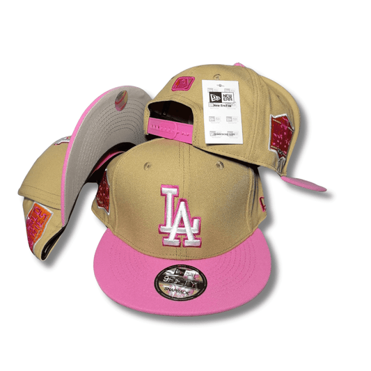 Los Angeles Dodgers Cream Pink Fitted Cap – Snapback Cap