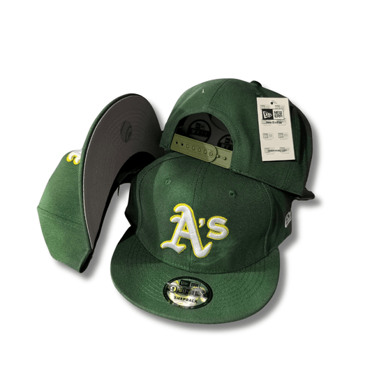 Oakland Athletics New Era 9FIFTY Classic Green and Yellow – Snapback Cap