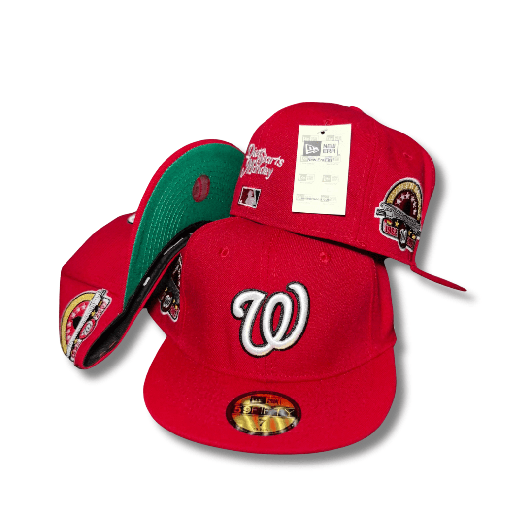 Washington Nationals Red New Era 59FIFTY with Side Patches - Fitted Cap