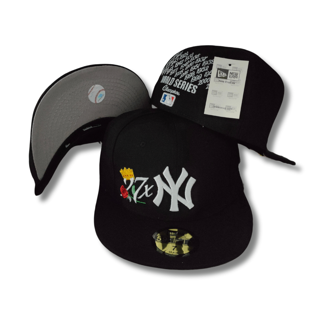 New York Yankees World Series with Logo Black – Fitted Cap