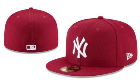 New York Yankees MLB Fitted Cap – Classic Red with White Logo