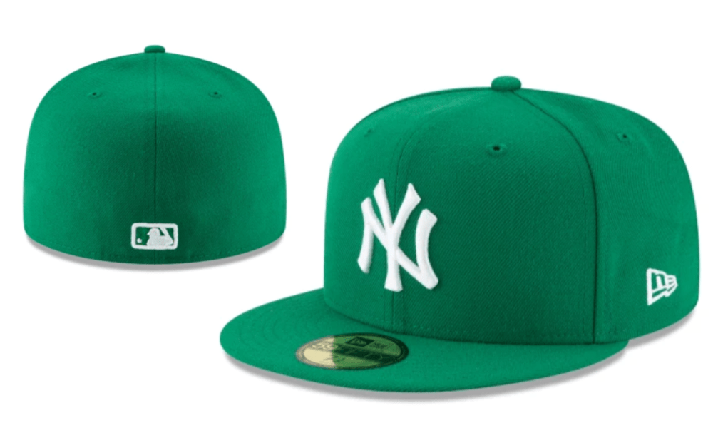 New York Yankees MLB Fitted Cap – Vibrant Green with White Logo