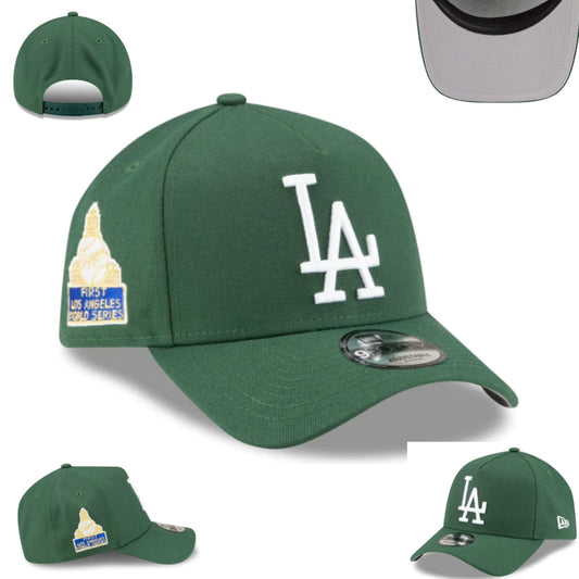 Los Angeles Dodgers Green New Era Adjustable Hat with First World Series Patch