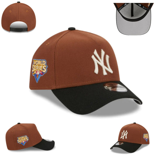New York Yankees Brown and Black New Era Adjustable Hat with 2009 World Series Patch