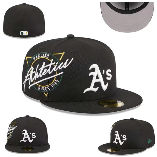 Oakland Athletics “Since 1968” Fitted Hat – Black with White and Green Accents